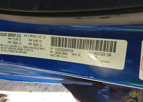 2013 Dodge Avenger Sxt from USA, damaged, VIN 1C3CDZCB2DN572154